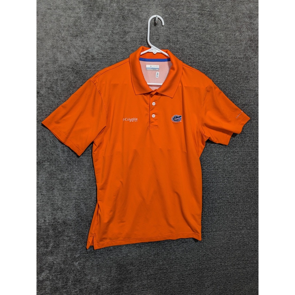 Columbia PFG Florida Gators Mens Orange Omni-Shade Performance Polo Shirt Size M